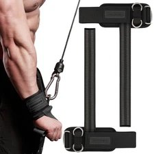 Non-Slip Weight Lifting Wrist Straps with D Rings, 10mm Neoprene Padded