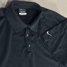 Nike Men's Dri-Fit Black Short Sleeve Polo Shirt 3XL