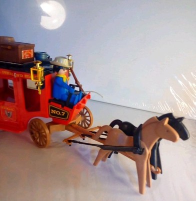 Playmobil Klicky Western 3245 (Version 1) Postkutsche Wells Fargo fast komplett 