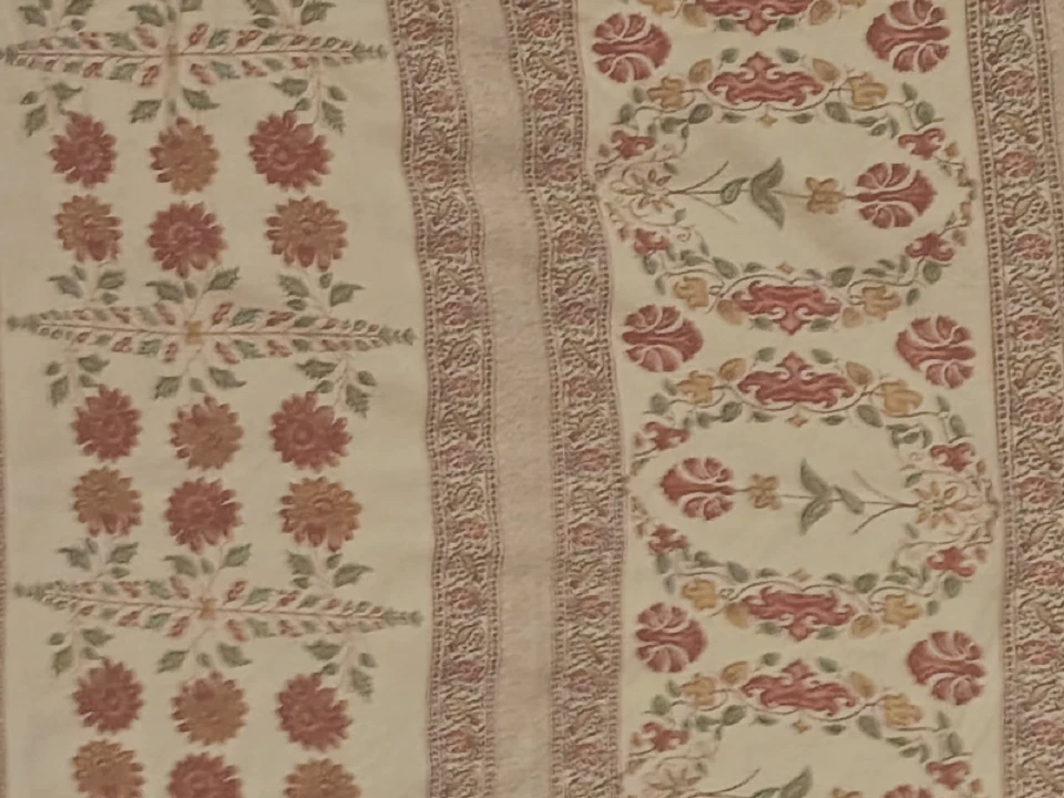 КЕРАМИЧЕСКИЙ АМБАР КАЛАМКАРИ ЦВЕТОЧНЫЕ ЛОЗЫ В РАМКЕ ГРАНИЦЫ ПОЛОСКА КРАСНЫЙ ПОЛНЫЙ/КОРОЛЕВА ПУХОВОЕ ОДЕЯЛО - Изображение 2 из 2