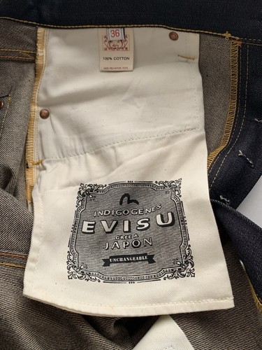 NEW Rare Vintage Y2K Evisu Size 36 Embroidered Dragon Denim Jeans P97 - Picture 12 of 18