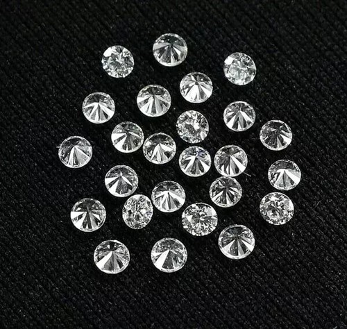 Certified 1.1 mm Round Cut CVD Diamond J Color SI2 Clarity 15 Pcs Lot - Picture 4 of 8
