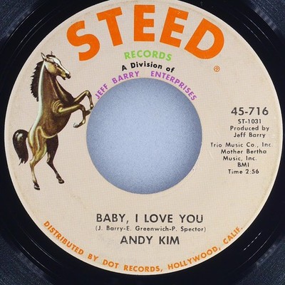 ANDY KIM Baby, I Love You STEED 45-716 VG+ 45rpm 7'' 1969 Pop Rock