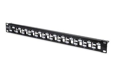 DIGITUS Patch Panel - Modular - For Keystone Modules - 19'' - 24-Port - Shielded