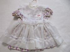 Ideal Patti Playpal Doll Dress Pinafore & Violet Floral White PURPLE Spring