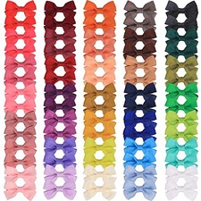 70Piece 2inch Hair Bows for Baby Girls,35colors in Pairs Grosgrain Boutique