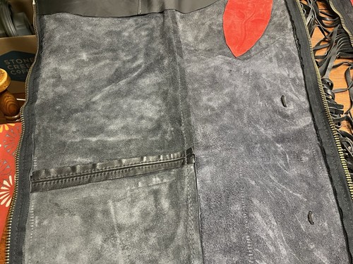 Vintage Protech Women’s Rose Fringe Leather Motorcycle Chaps Size XS Used - Picture 15 of 18