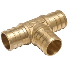 1-1/2" x 1-1/2" x 1-1/2" PEXworx Brass Pex Crimp Tee