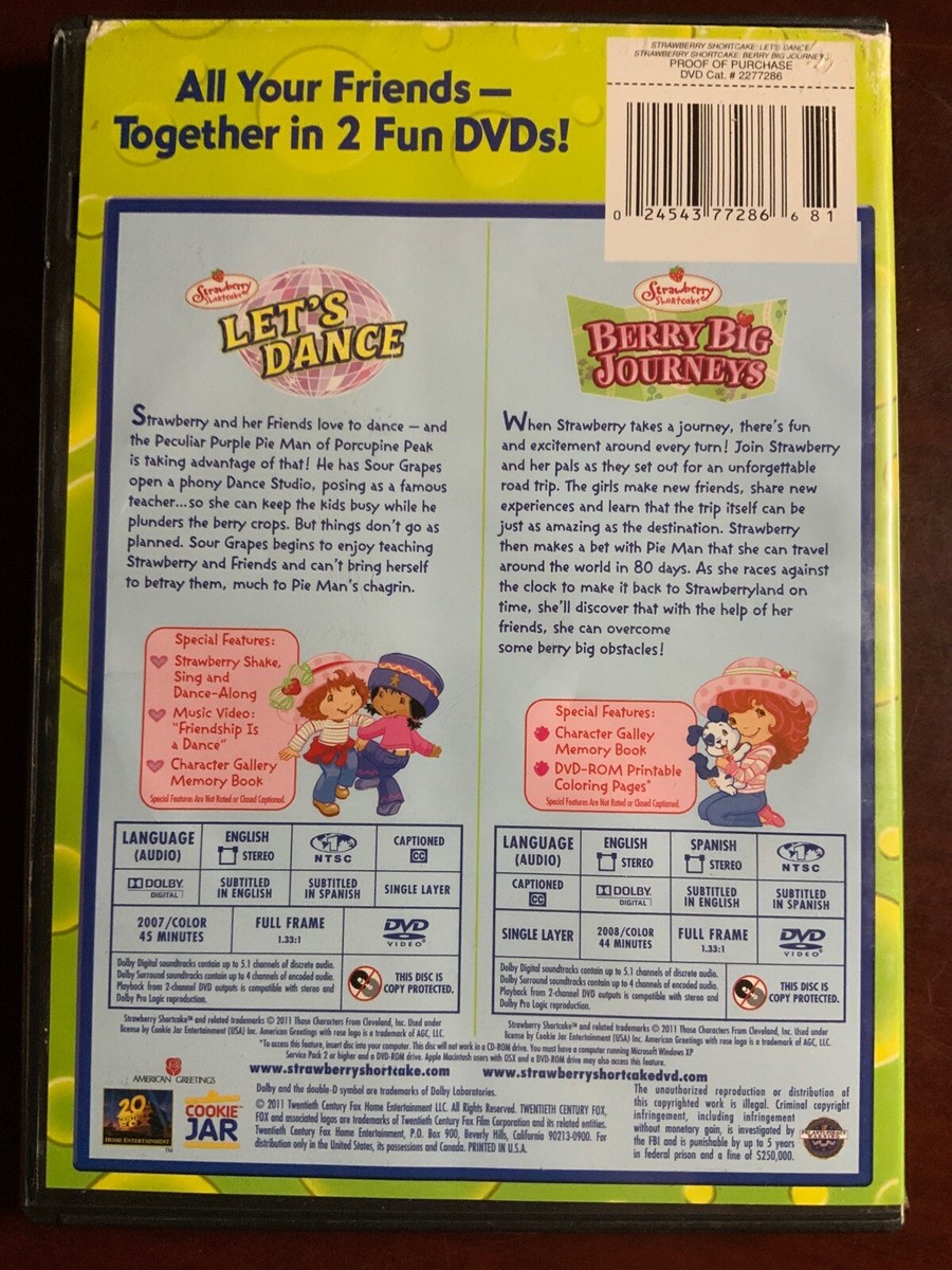Strawberry Shortcake - Berry Big Journeys + Let's Dance (DVD) | eBay