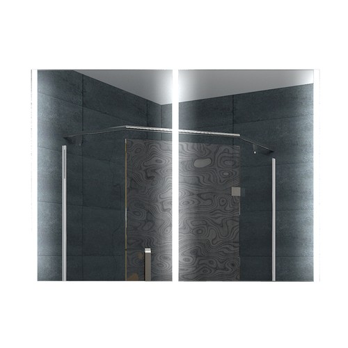 LED Badezimmerschrank spiegelschrank mit Sensor Steckdose Aluminium 140 x 70 - Bild 5 von 19