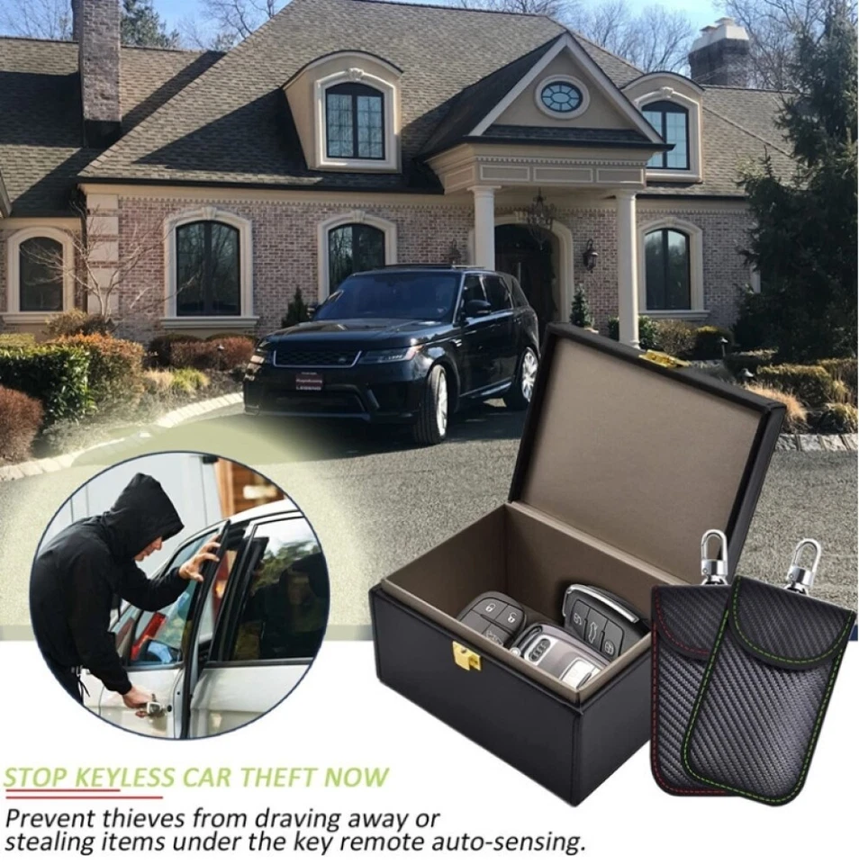 Autoschlüssel Faraday Box Groß Keyless Go Schutz RFID Blocker Diebstahlsicherung - Bild 3 von 4