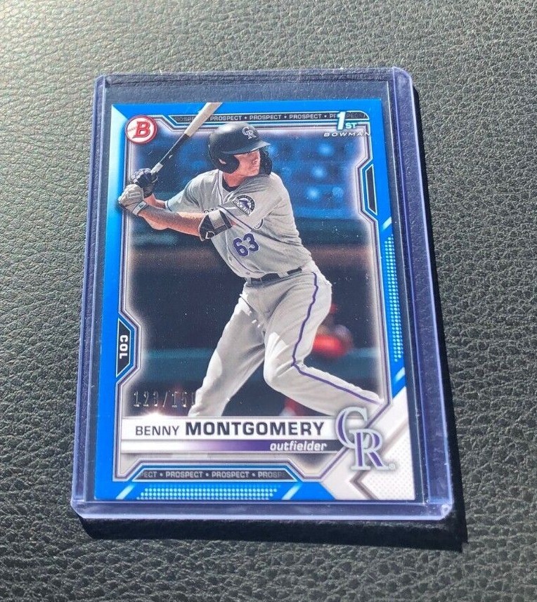 2021 Bowman Draft Benny Montgomery 1st Bowman Blue Parallel 123/150