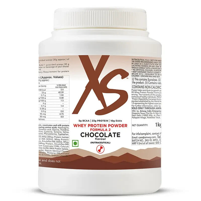 Amway Nutrilite XS Whey Protein Powder 1kg in Chocolate Amway Nutrilite XS Whey Protein Powder 1kg in Chocolate