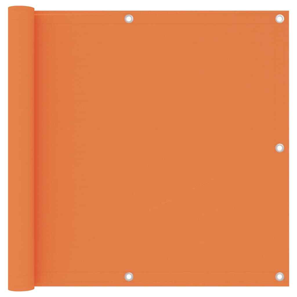 vidaXL Balcony Screen Orange 90x600 cm Oxford Fabric