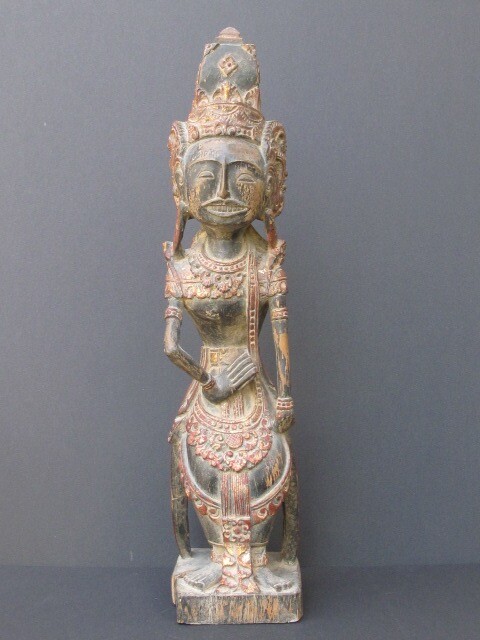 Statuette Ancienne En Bois Sculpté - Mythologie Bali - Indonésie - 50 Cm