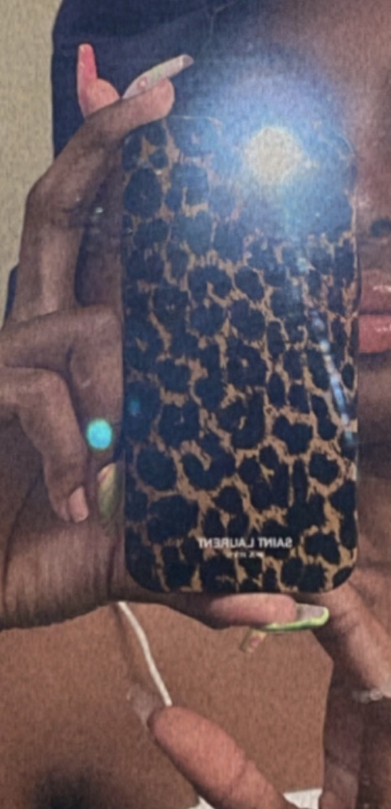 iPhone 12 pro YSL Saint Laurent cheetah leopard print phone case