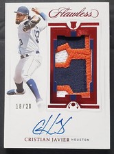 2021 FLAWLESS CRISTIAN JAVIER RPA ROOKIE PATCH AUTO RUBY RED SSP #/20 RC ASTROS