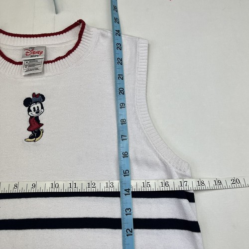 Vtg 90s Disney Store Mickey Sport Sleeveless Shirt Knit Minnie Preppy Medium - Picture 2 of 9