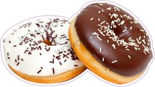 Catering trailer sticker choc iced Donut decal fairground cafe ice cream van 6
