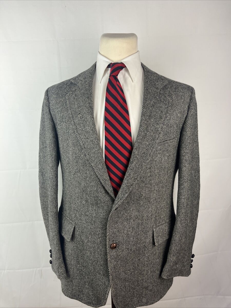 FALL/WINTER Mavest Men's Black & White Herringbone Wool FALL/WINTER Mavest Men's Black & White Herringbone Wool