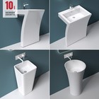 Mineralguss Waschtisch Standwaschbecken Gussmarmor Waschtischsäule Standmodell