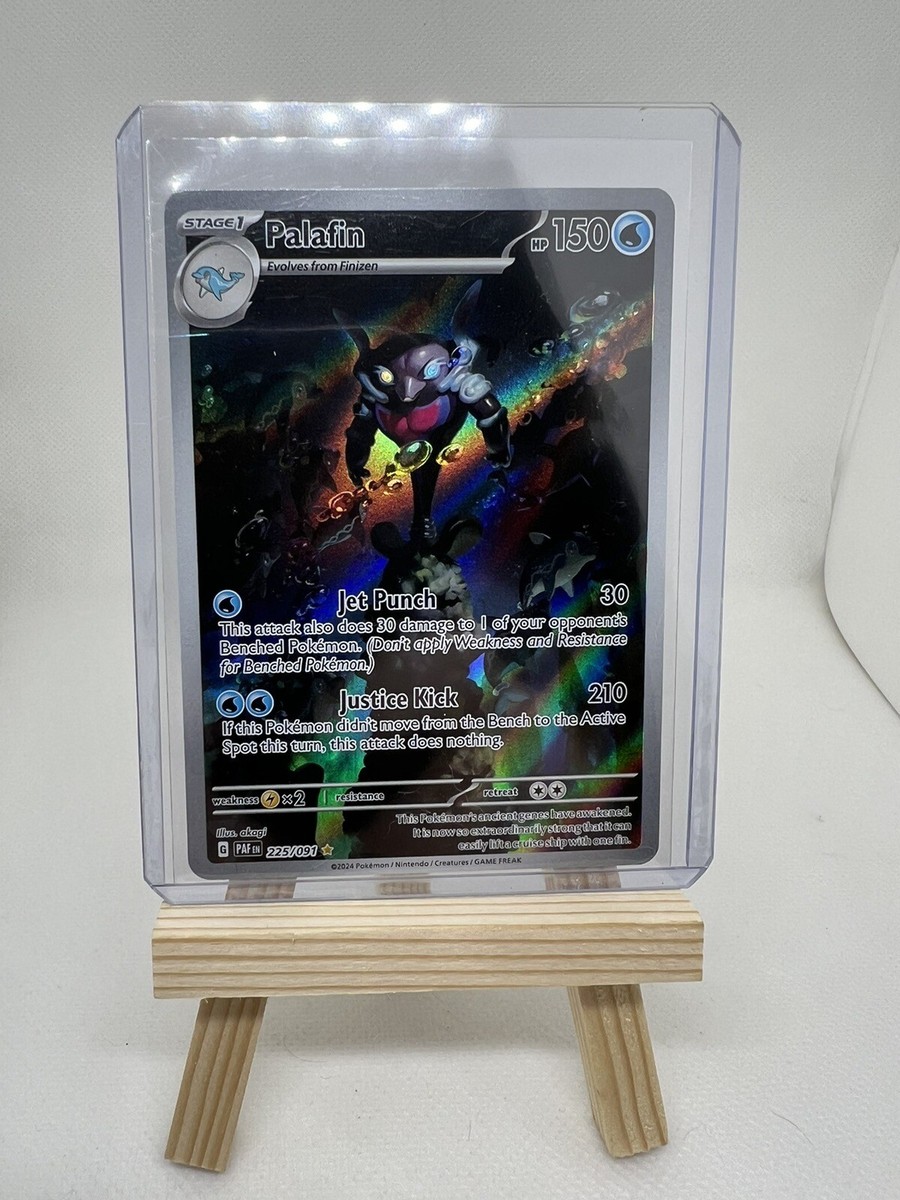 Paldean Fates Palafin 225/091 Illustration Rare Full Art NM-M (PRINT ERROR!) Paldean Fates Palafin 225/091 Illustration Rare Full Art NM-M (PRINT ERROR!)