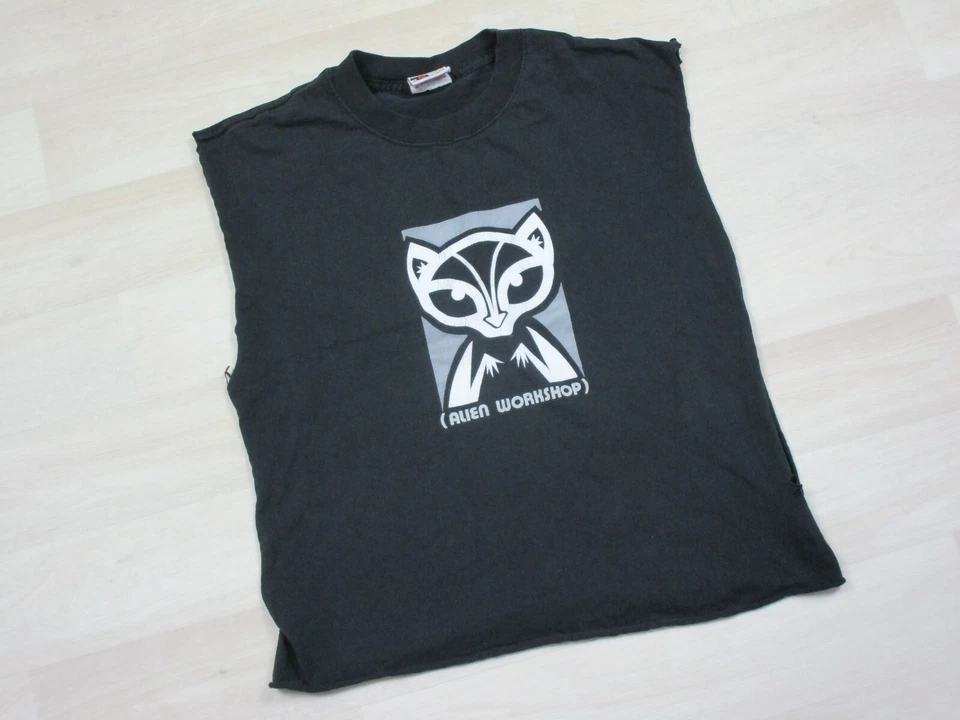 Camiseta De Colección Alien Workshop AWS 90s Corte Recortado Sin Mangas Surf Skate XGames Foto 2 de 4