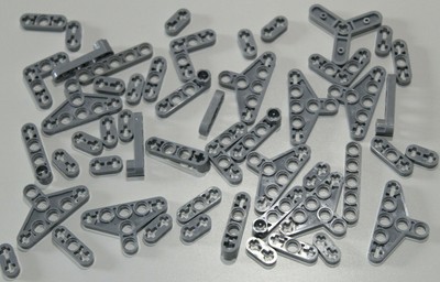 Lego Technic 50 Lift Arms Flat New Light Gray #1183