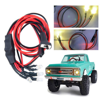 Headlights Bumper Lights Fog Light Spotlight For Axial SCX24 1/24 RC Crawler Car