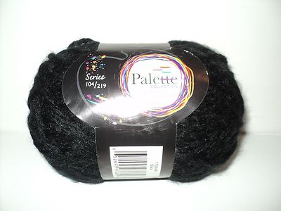 NEW Palette Collection Yarn 17020-98 Black 328 Yards 100% Acrylic 104/219