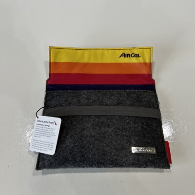 American Airlines Legacy Air Cal Our Heritage Kit Travel Pouch Gray