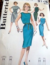 LOVELY VTG 1960s DRESS Sewing Pattern 13/33