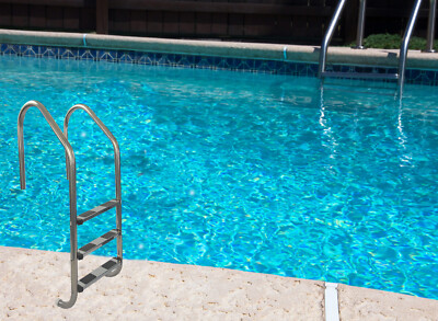 3-Step Stainless Steel Swimming Pool Ladder For Inground Pools w/  Steps
