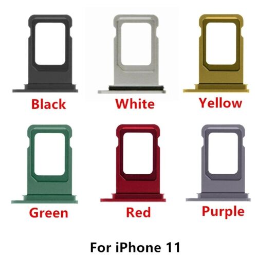 Repuesto de reparación de bandeja de tarjeta SIM doble única para iPhone 11 - Imagen 1 de 25