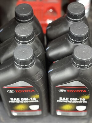 Synthetic Motor Oil SAE 0W-16 Fit Toyota/Lexus Genuine 6 QTS | eBay