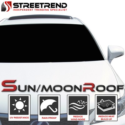 43.3'' Smoke Tint Sun/Moon Roof Window Sunroof Visor Vent Rain/Wind Deflector SA1