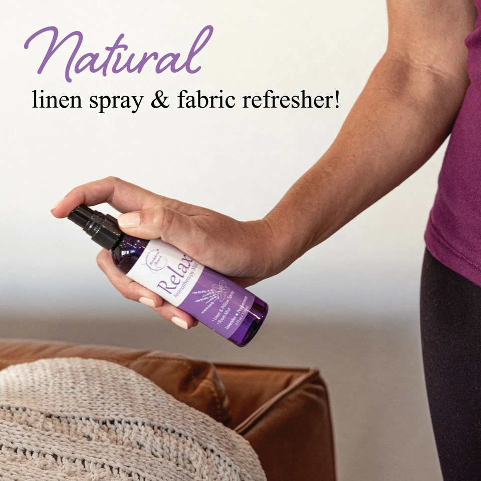 Relax Aromatherapy Spray - Lavender & Peppermint - Room, Linen & Pillow Mist 4oz - Image 2 of 4