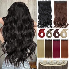 17 30 Inch Clip in Hair Extensions Natural Thick Wavy 5Clips Hairpieces Balayage