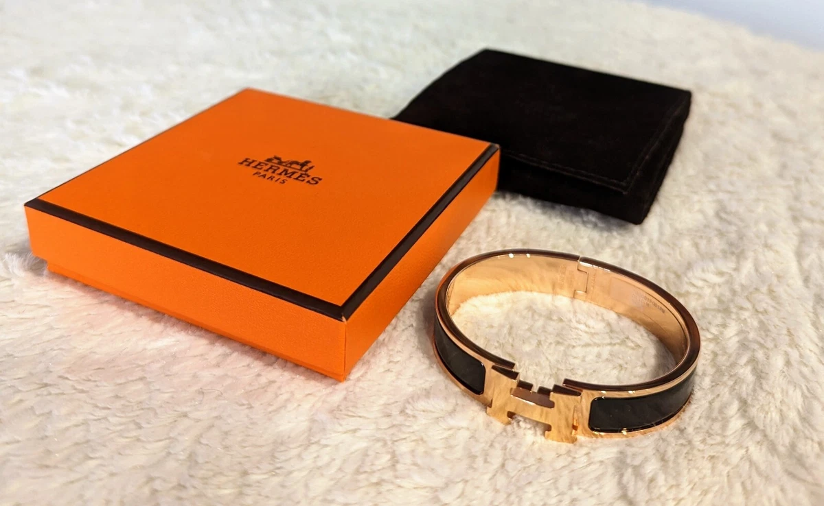 Hermes, Jewelry, Hermes Clic H Bracelet Size Pm Rose Gold