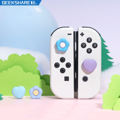 #ad GeekShare Joystick Cap Cover Analog for Nintendo Switch NS OLED Lite Flowers $10.79