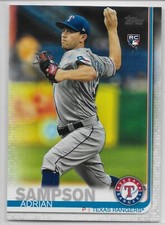  2019 Topps Update #US219 Adrian Sampson RC Texas Rangers