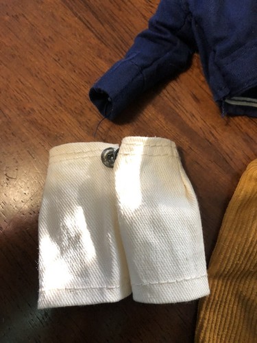 Vintage Action Figure Clothes~ Jeans w/ Belt ,pants, Shorts & Jacket ~ Lot of 4 - Picture 7 of 7