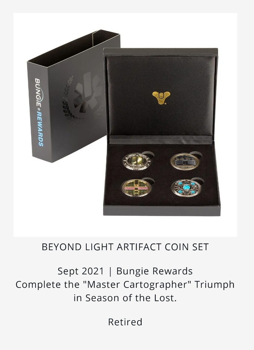 12' Alton Mcclain & Destiny 2枚セット Destiny 2 Beyond Light Artifact Challenge Coin Set WITH Eye of