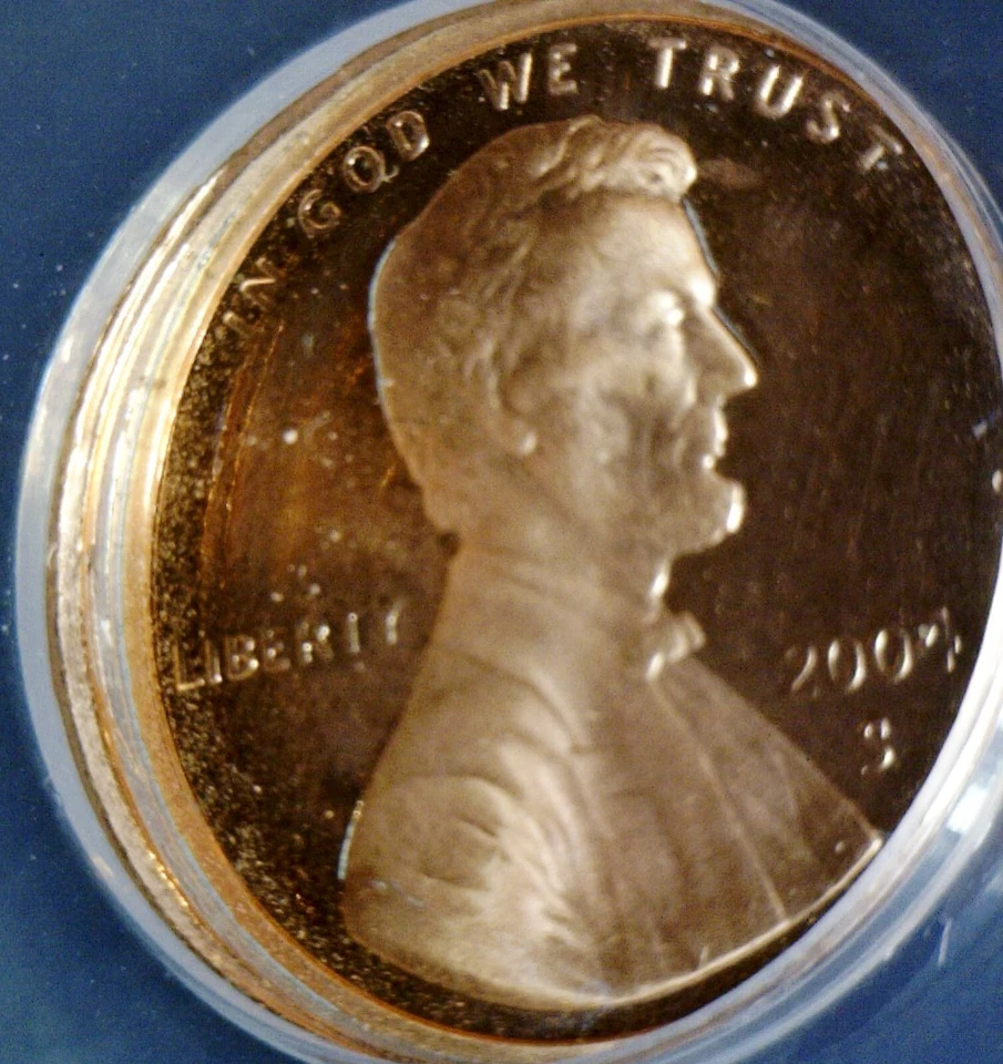 2004s ERROR ANACS PR67 "Finned Rim" Mis Aligned Dies Lincoln Cent GEM PROOF Coin - Image 2 of 4