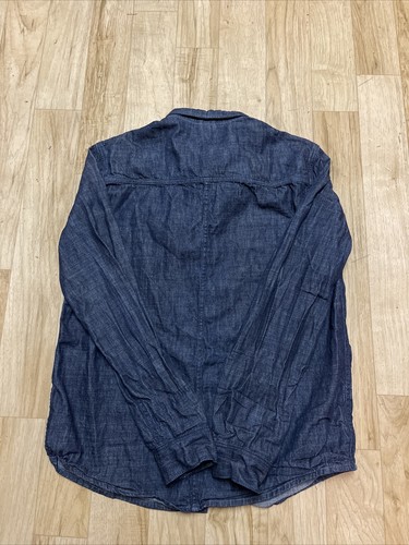 Nudie Jeans Navy Blue Heavy Organic Cotton Denim Shirt Size XL - Picture 7 of 7