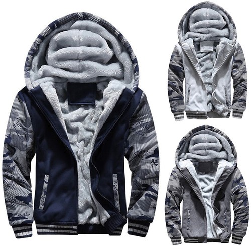 ✹Winterwarme Sherpa-Fleece-Kapuzenjacke Mit Durchgehendem Reißverschluss Und ≌