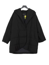 Marina Rinaldi Women's Coat Uk 20 Black Polyester With Polyamide Puffer Jacket