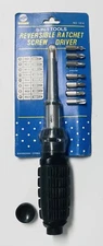 8 In 1 Reversible Ratchet Screwdriver with Storage in Handle
