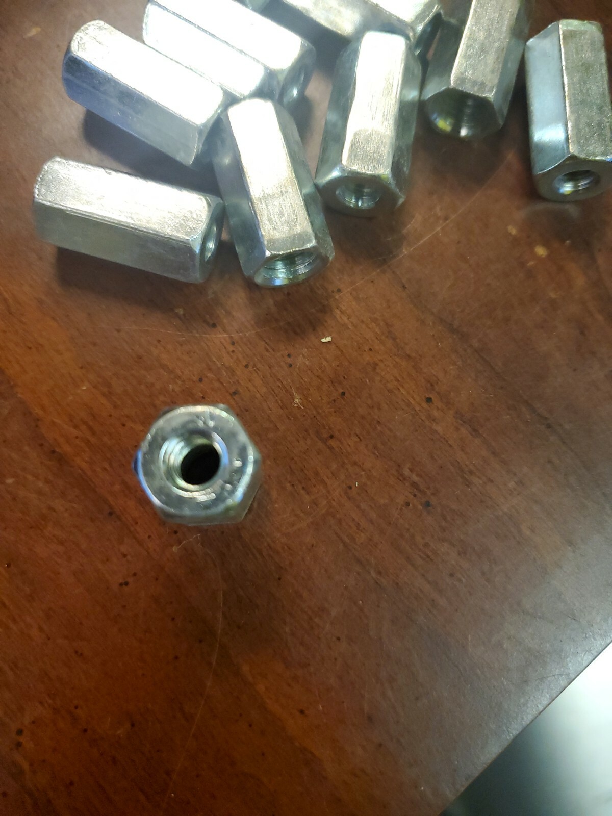 Nova Coupling Reducer Nut Zinc-3/8" -16 To 1/4"-20(1/2" F X 1" L)(lot of 10)