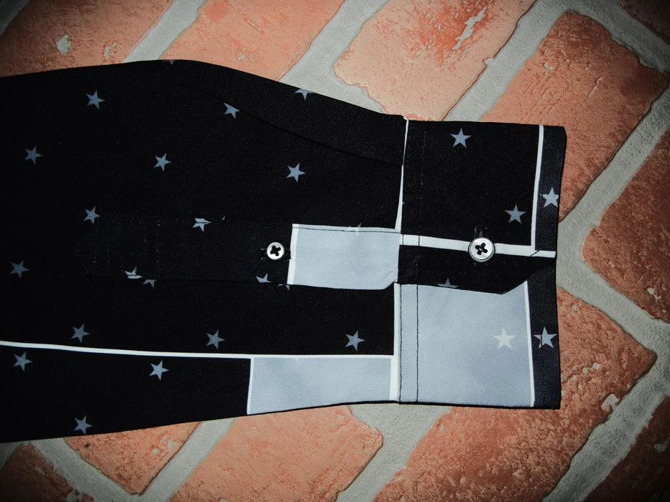 Camisa de Vestir FRESCA Gris Estampado CAJA Abotonada $OLD OUT SEXY Gris TALLA XL Limpia Foto 3 de 4